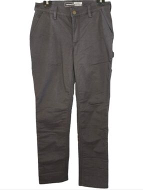 Carhartt Rugged Flex Canvas Fleece Lined Women's Relaxed Fit Work Pant Size 2R